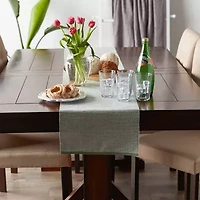 Design Imports Artichoke Eco-Friendly Chambray Fine Ribbed Table Runner