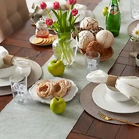 Design Imports Artichoke Eco-Friendly Chambray Fine Ribbed Table Runner