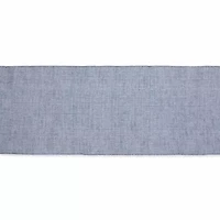 Design Imports French Blue Eco-Friendly Chambray Fine Ribbed Table Runner