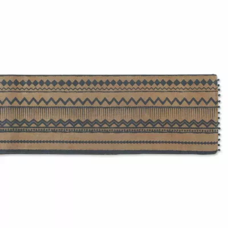 Design Imports Mineral Aztec Print On Natural Jute Table Runner