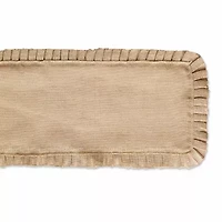 Design Imports Natural Ruffle Trim Jute Table Runner