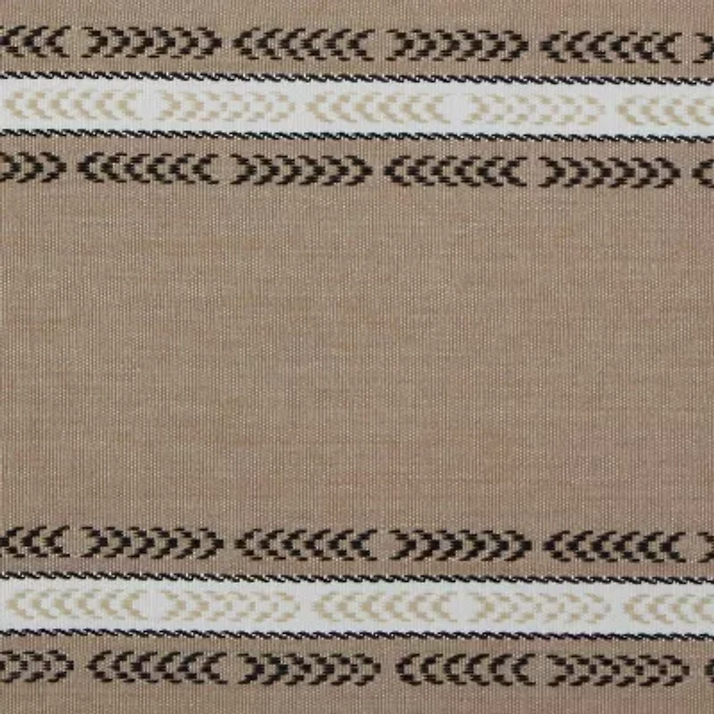 Design Imports Dobby Striped Fringe Ribbed Table Runners