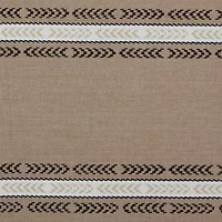 Design Imports Dobby Striped Fringe Ribbed Table Runners