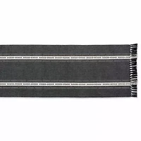 Design Imports Dobby Striped Fringe Ribbed Table Runners