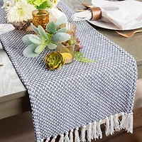Design Imports French Blue Woven Table Runner