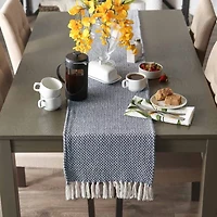 Design Imports French Blue Woven Table Runner
