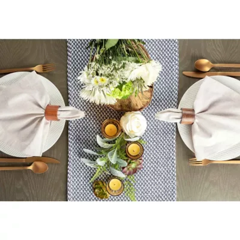 Design Imports French Blue Woven Table Runner