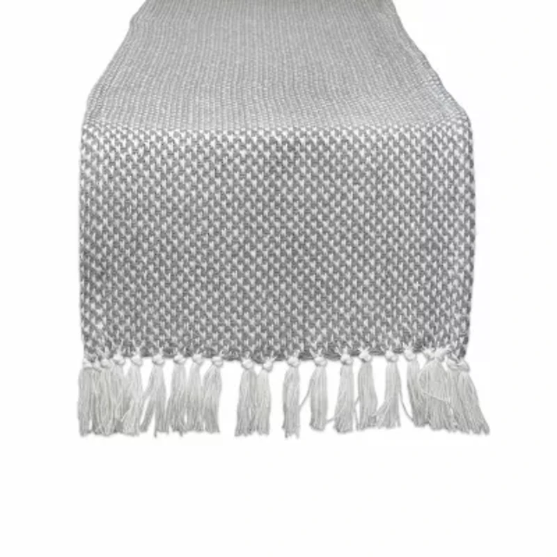 Design Imports Gray Woven Table Runner