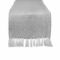Design Imports Gray Woven Table Runner