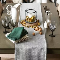 Design Imports Gray Woven Table Runner