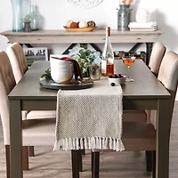 Design Imports Stone Woven Table Runner