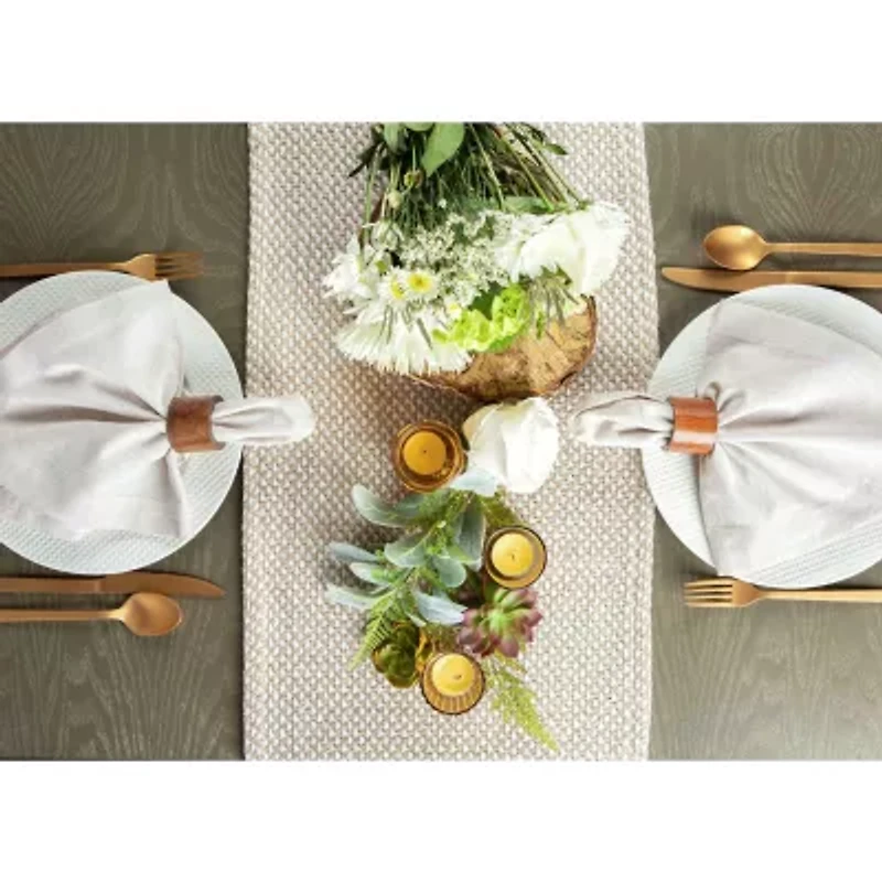 Design Imports Stone Woven Table Runner