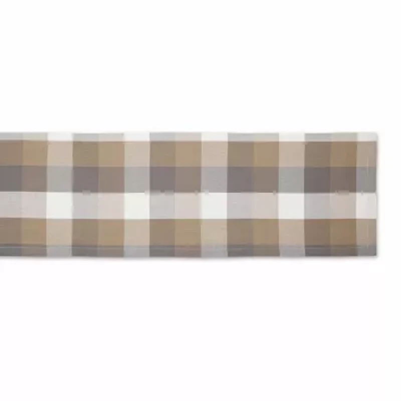 Design Imports Stone Tri Color Check Table Runner