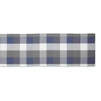 Design Imports French Blue Tri Color Check Table Runner