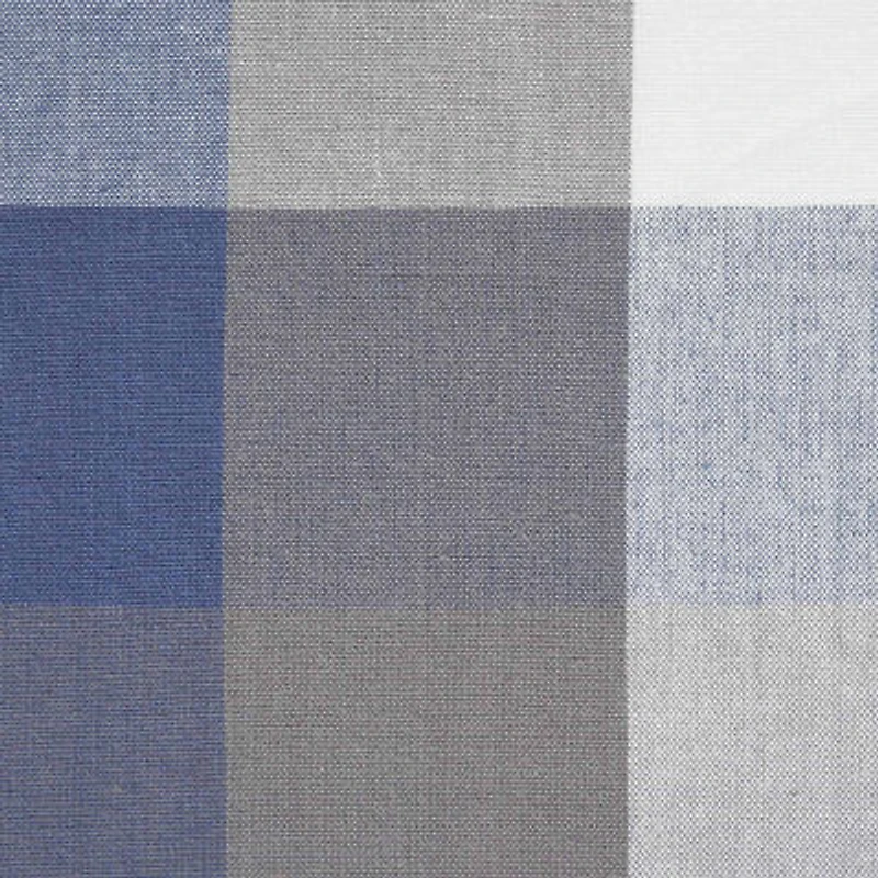 Design Imports French Blue Tri Color Check Table Runner