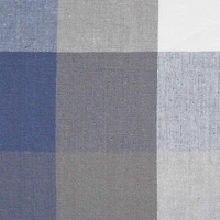 Design Imports French Blue Tri Color Check Table Runner