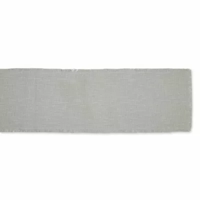 Design Imports Light Rain Basket Fringe Table Runner