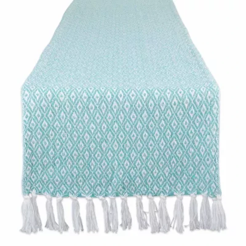 Design Imports Aqua Mini Diamond Table Runner