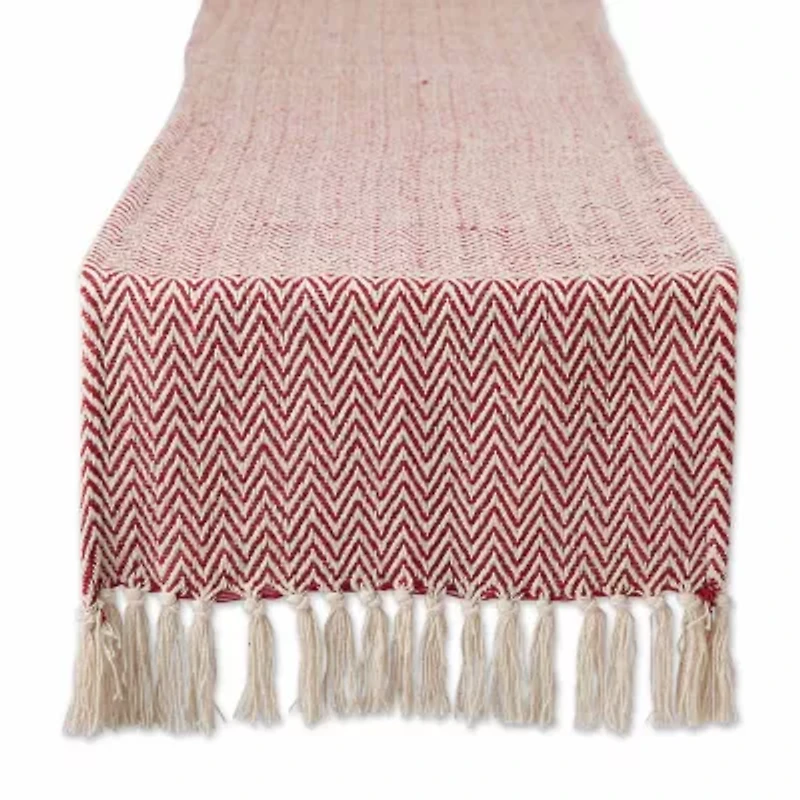 Design Imports Barn Red Chevron Table Runner