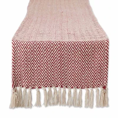 Design Imports Barn Red Chevron Table Runner