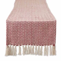 Design Imports Barn Red Chevron Table Runner
