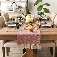 Design Imports Barn Red Chevron Table Runner