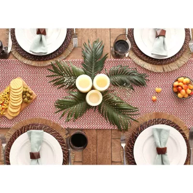 Design Imports Barn Red Chevron Table Runner