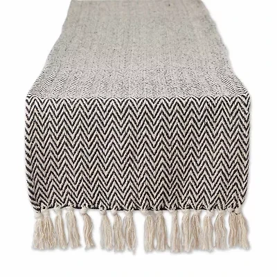 Design Imports Black Chevron Table Runner