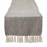 Design Imports Black Chevron Table Runner