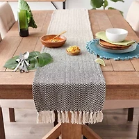 Design Imports Black Chevron Table Runner