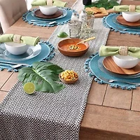 Design Imports Black Chevron Table Runner