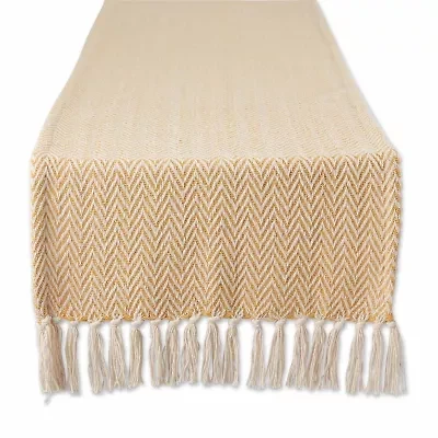 Design Imports Honey Gold Chevron Table Runner