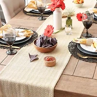 Design Imports Honey Gold Chevron Table Runner