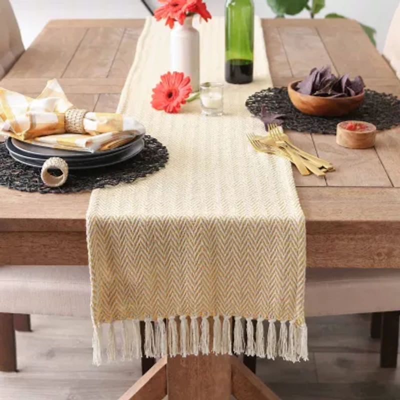 Design Imports Marigold Chevron Table Runner