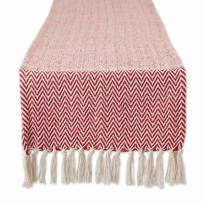 Design Imports Tango Red Chevron Table Runner