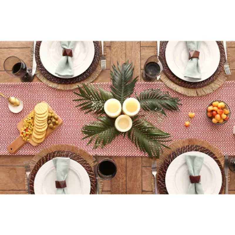 Design Imports Tango Red Chevron Table Runner