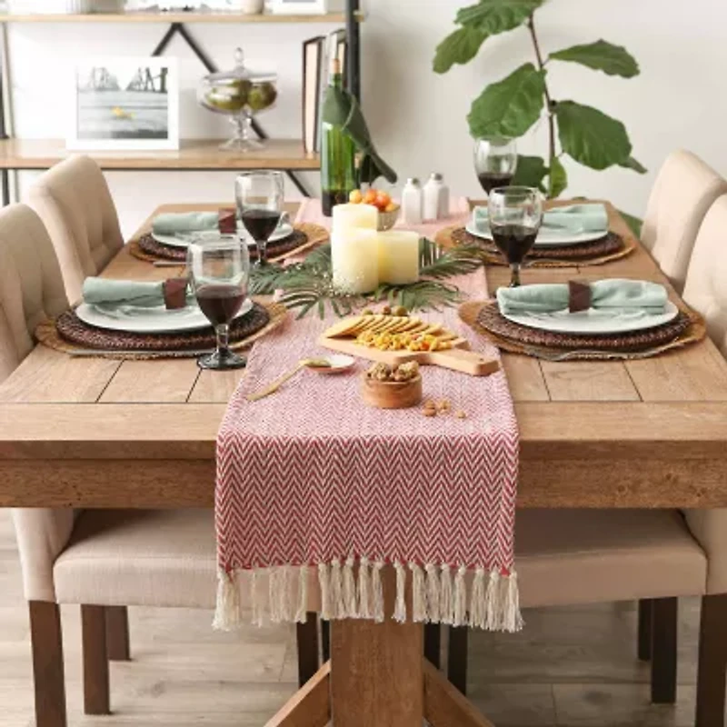 Design Imports Tango Red Chevron Table Runner