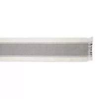 Design Imports Cool Gray Dobby Stripe Ribbed Table Runner