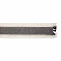 Design Imports Black Dobby Stripe Ribbed Table Runner