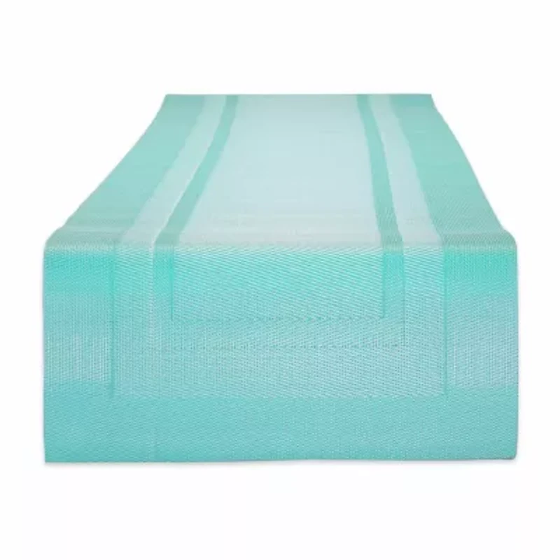 Design Imports Aqua Pvc Doubleframe Table Runner