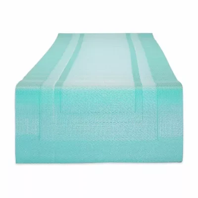 Design Imports Aqua Pvc Doubleframe Table Runner