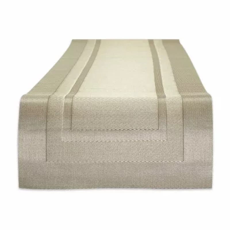 Design Imports Champagne Pvc Doubleframe Table Runner