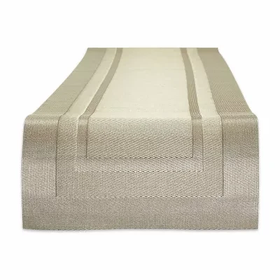 Design Imports Champagne Pvc Doubleframe Table Runner
