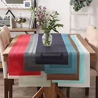 Design Imports Champagne Pvc Doubleframe Table Runner