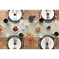 Design Imports Champagne Pvc Doubleframe Table Runner