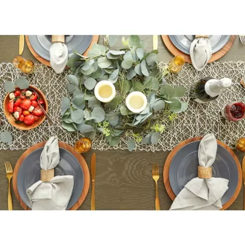 Design Imports Off-White Woven Paper Table Runner