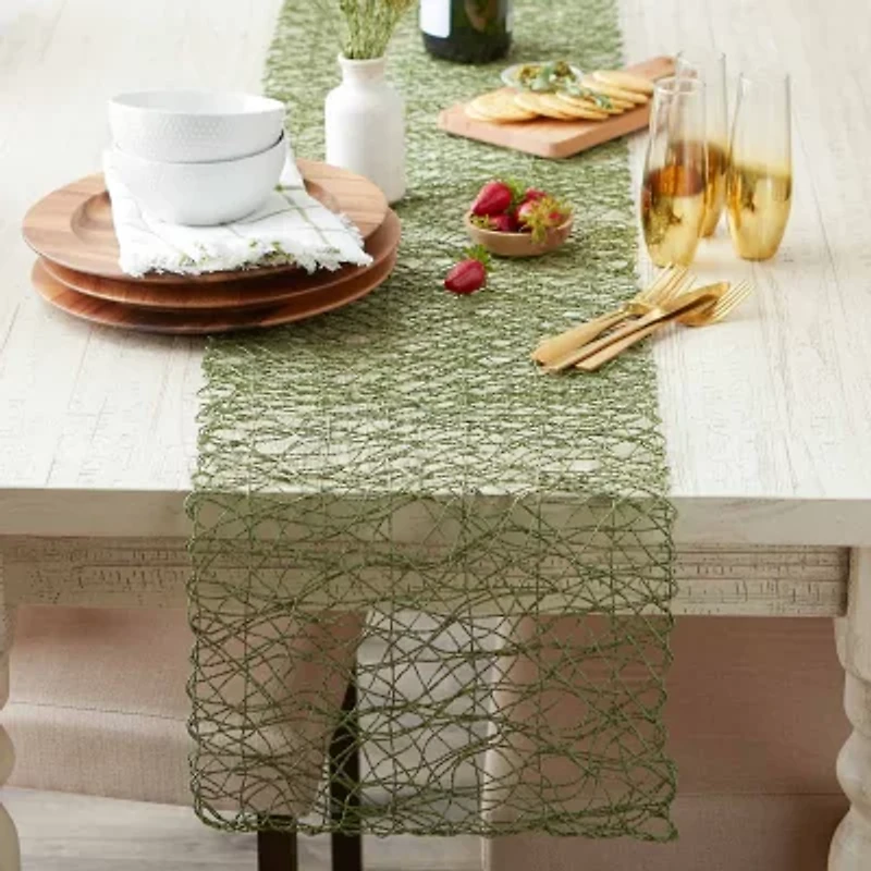 Design Imports Artichoke Woven Paper Table Runner