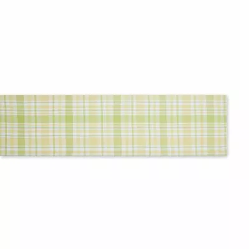 Design Imports Lemon Bliss Plaid Table Runner