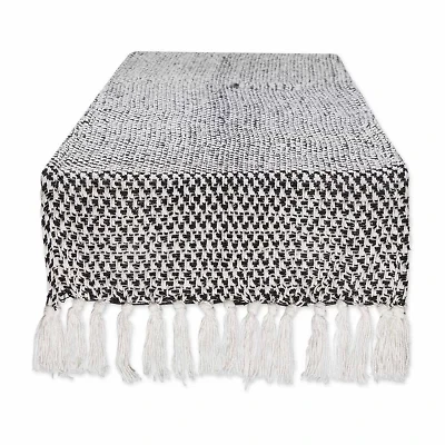 Design Imports Black Woven Table Runner