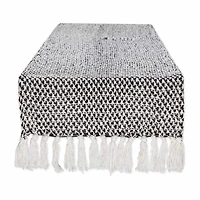 Design Imports Black Woven Table Runner